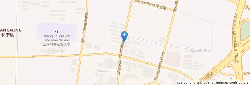 Mapa de ubicacion de 龙文桂林米粉 en 中国, 上海市, 长宁区.