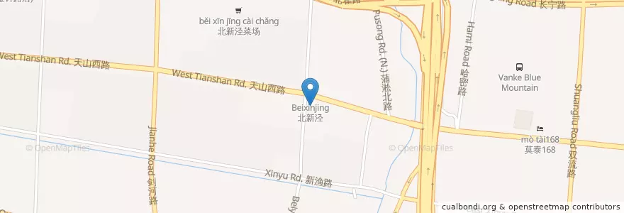 Mapa de ubicacion de KFC en Cina, Shanghai, Distretto Di Changning.