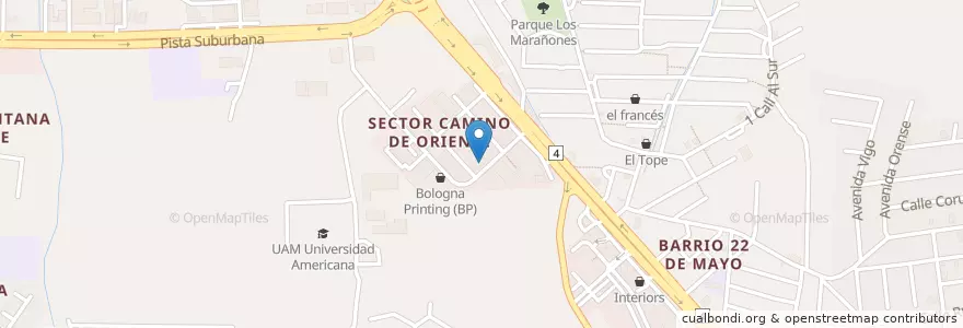 Mapa de ubicacion de Cine Alhambra VIP en نیکاراگوئه, Departamento De Managua, Managua (Municipio).