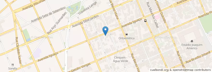 Mapa de ubicacion de Saanga Grill en Brezilya, Güney Bölgesi, Paraná, Região Geográfica Intermediária De Curitiba, Região Metropolitana De Curitiba, Microrregião De Curitiba, Curitiba.