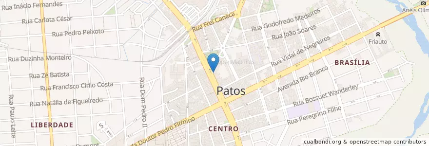 Mapa de ubicacion de Bob's en ブラジル, 北東部地域, パライバ, Região Metropolitana De Patos, Região Geográfica Intermediária De Patos, Região Geográfica Imediata De Patos, Patos.