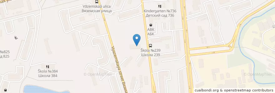 Mapa de ubicacion de Школа здоровья № 239 en Rusia, Distrito Federal Central, Москва, Западный Административный Округ, Можайский Район.