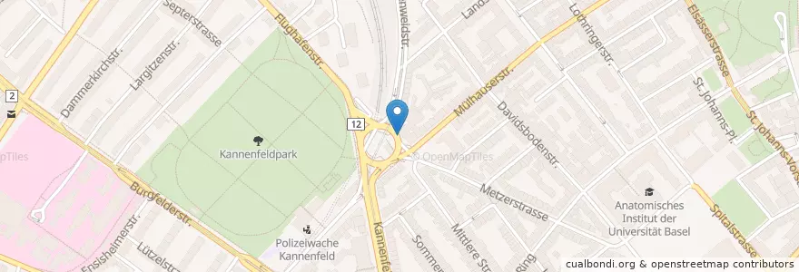 Mapa de ubicacion de Avia en Switzerland, Basel-Stadt, Basel.