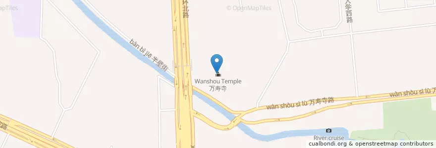 Mapa de ubicacion de 万寿寺 en 중국, 베이징시, 허베이성, 海淀区.