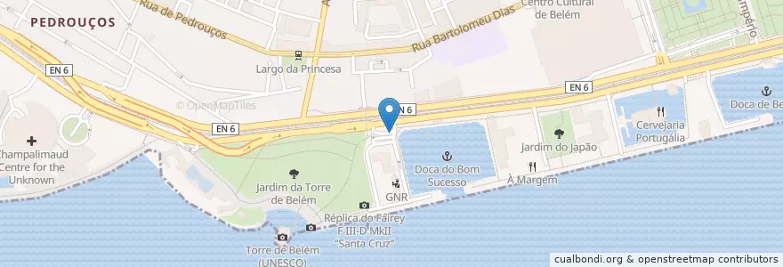 Mapa de ubicacion de Yellow bus tour en Portugal, Aire Métropolitaine De Lisbonne, Lisbonne, Grande Lisboa, Belém.