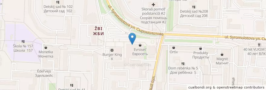 Mapa de ubicacion de МДМ Банк en Rusland, Уральский Федеральный Округ, Свердловская Область, Городской Округ Екатеринбург.