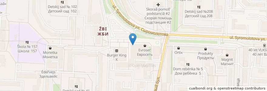 Mapa de ubicacion de Хоум Кредит en ロシア, ウラル連邦管区, スヴェルドロフスク州, エカテリンブルク管区.