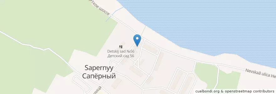 Mapa de ubicacion de Отделение связи №196644 en Russia, Northwestern Federal District, Leningrad Oblast, Saint Petersburg, Колпинский Район, Sapernyy.