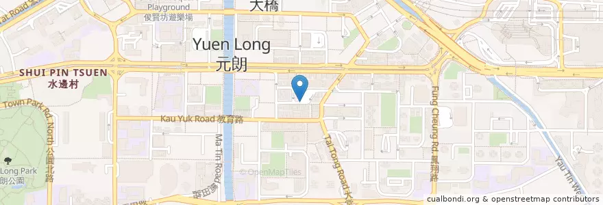 Mapa de ubicacion de Urban en Китай, Гонконг, Гуандун, Новые Территории, 元朗區 Yuen Long District.