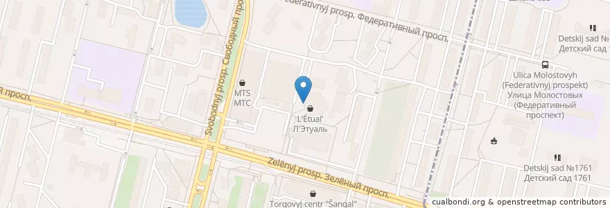 Mapa de ubicacion de Yaposha en Russia, Central Federal District, Moscow, Eastern Administrative Okrug, Novogireyevo District.