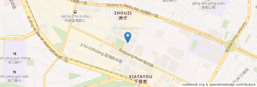 Mapa de ubicacion de 洲子立體停車場 en 台湾, 新北市, 台北市, 内湖区.