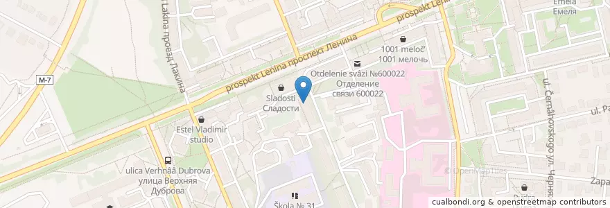 Mapa de ubicacion de Участковый пункт полиции №3 en Rusia, Distrito Federal Central, Óblast De Vladímir, Городской Округ Владимир.