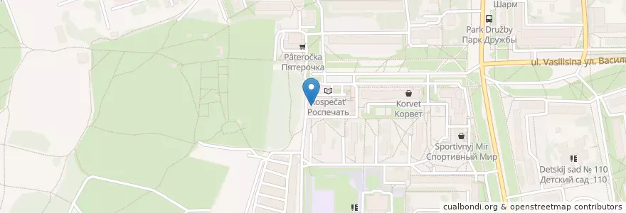 Mapa de ubicacion de Рюмочная-Закусочная en Russie, District Fédéral Central, Oblast De Vladimir, Городской Округ Владимир.