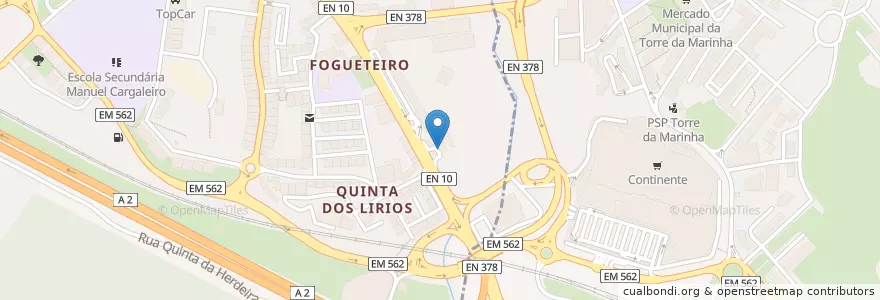 Mapa de ubicacion de Galp en Португалия, Área Metropolitana De Lisboa, Setúbal, Península De Setúbal, Seixal, Seixal, Arrentela E Aldeia De Paio Pires.