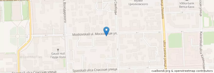 Mapa de ubicacion de Московская en Rusia, Приволжский Федеральный Округ, Óblast De Kírov, Городской Округ Киров.