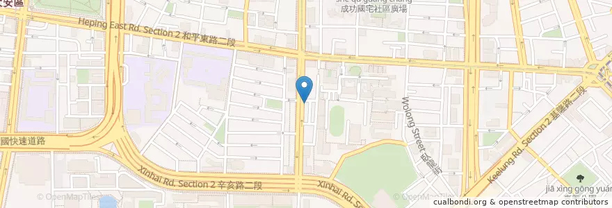 Mapa de ubicacion de 自家烘焙咖啡館 en Taiwan, Neu-Taipeh, Taipeh, Da’An.