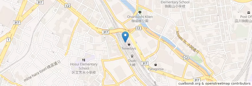 Mapa de ubicacion de 親父の製麺所 en Jepun, 東京都, 品川区.