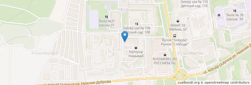 Mapa de ubicacion de Зал йоги "Шанти" en Rusia, Distrito Federal Central, Óblast De Vladímir, Городской Округ Владимир.