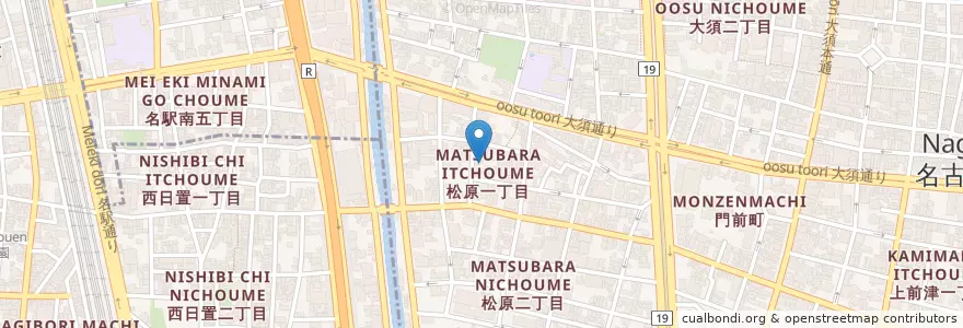 Mapa de ubicacion de 薬師寺 en اليابان, 愛知県, 名古屋市.