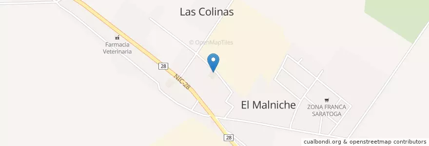 Mapa de ubicacion de Colegio Cristiano Josue 1:8 en Nicaragua, Departamento De Managua, Mateare (Municipio).
