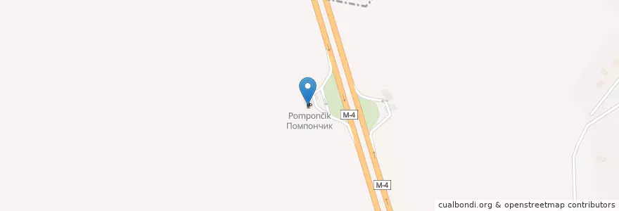 Mapa de ubicacion de Помпончик en ロシア, 中央連邦管区, モスクワ州, Городской Округ Ступино.