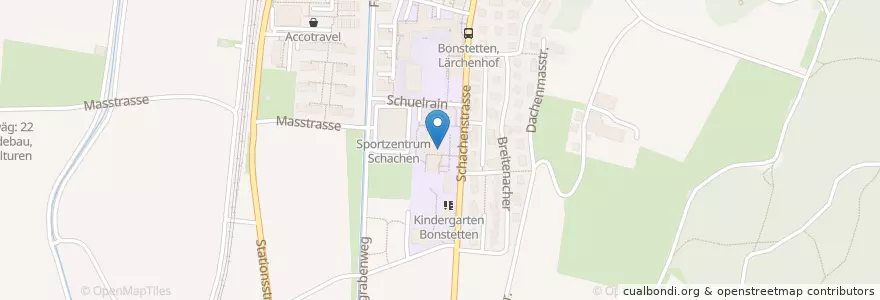 Mapa de ubicacion de Gemeinde- und Schulbibliothek Bonstetten en Svizzera, Zurigo, Bezirk Affoltern, Bonstetten.