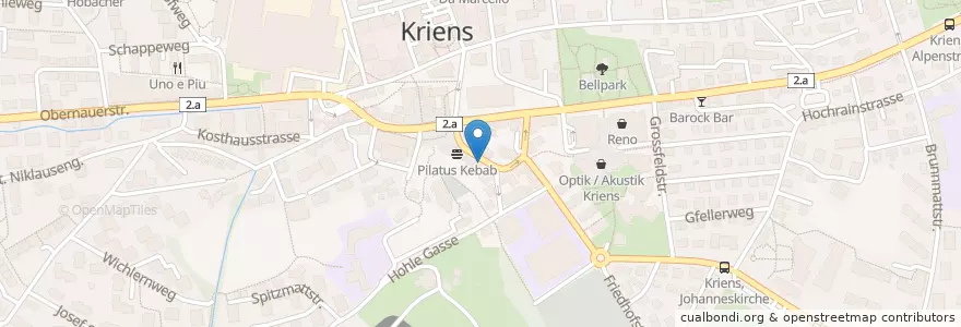 Mapa de ubicacion de BIO Kebap en 스위스, Luzern, Kriens.