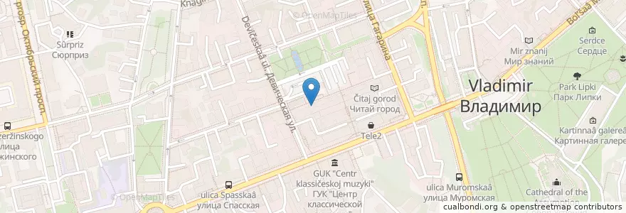 Mapa de ubicacion de Пеперони en Rússia, Distrito Federal Central, Владимирская Область, Городской Округ Владимир.