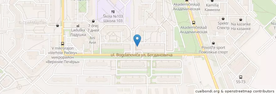 Mapa de ubicacion de 5 звёзд en Russia, Circondario Federale Del Volga, Нижегородская Область, Городской Округ Нижний Новгород.