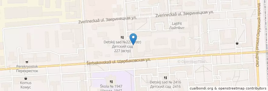 Mapa de ubicacion de Столовая №8 en Rusia, Центральный Федеральный Округ, Москва, Восточный Административный Округ, Район Соколиная Гора.