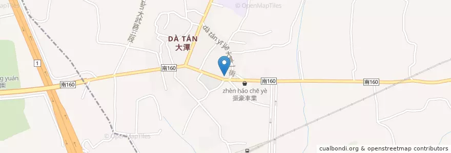 Mapa de ubicacion de 大潭派出所 en Taïwan, Tainan, District De Guiren.