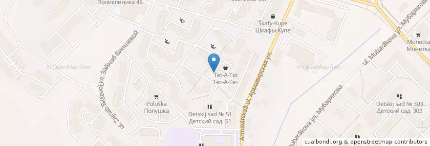 Mapa de ubicacion de Мой Зубной en Rusia, Приволжский Федеральный Округ, Bashkortostán, Городской Округ Уфа.
