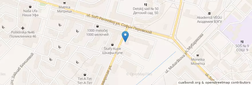 Mapa de ubicacion de Синий Слон en Rusland, Приволжский Федеральный Округ, Basjkirostan, Городской Округ Уфа.