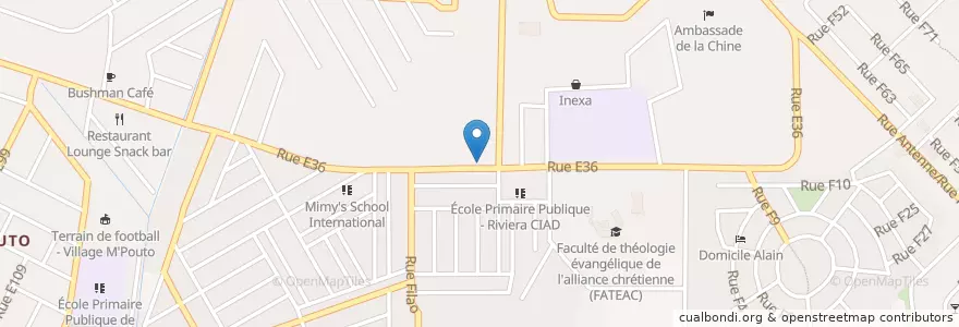 Mapa de ubicacion de Résidence des soeurs catholiques en コートジボワール, アビジャン, Cocody.