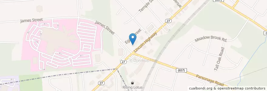Mapa de ubicacion de Dunkin' Donuts en Stati Uniti D'America, New Jersey, Middlesex County, Edison.