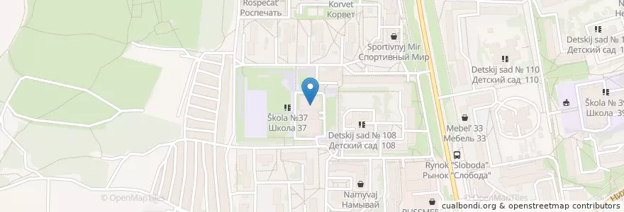 Mapa de ubicacion de ДЮК en Россия, Центральный Федеральный Округ, Владимирская Область, Городской Округ Владимир.