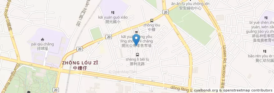 Mapa de ubicacion de 老友餐廳 en Tayvan, 臺南市, 北區.