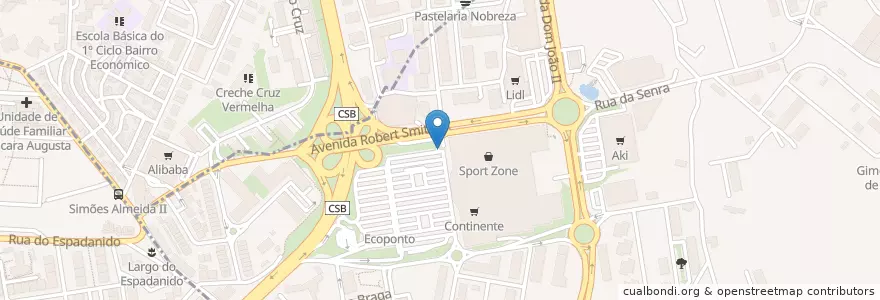 Mapa de ubicacion de Taxis - Continente en 葡萄牙, 北部大區, Braga, Cávado, Braga, Nogueira, Fraião E Lamaçães.