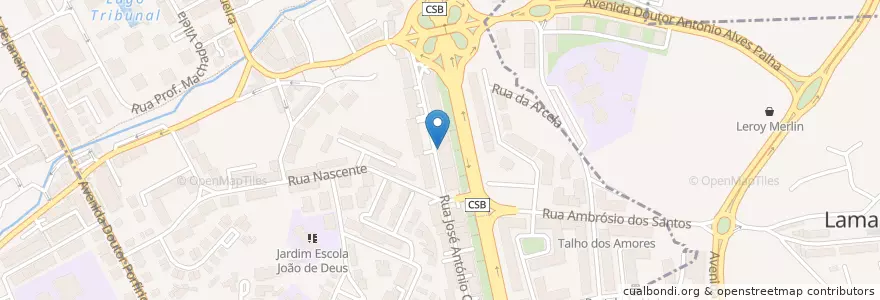 Mapa de ubicacion de Café Três Bicas en 葡萄牙, 北部大區, Braga, Cávado, Braga.
