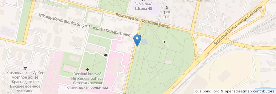 Mapa de ubicacion de Интернет-кафе "Портал" en Russia, Distretto Federale Meridionale, Territorio Di Krasnodar, Городской Округ Краснодар.