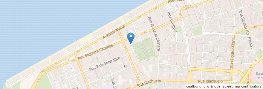 Mapa de ubicacion de 2 - Praça da Alfândega en برزیل, منطقه جنوب برزیل, ریو گرانده جنوبی, Região Metropolitana De Porto Alegre, Região Geográfica Intermediária De Porto Alegre, Região Geográfica Imediata De Porto Alegre, پورتو الگره.