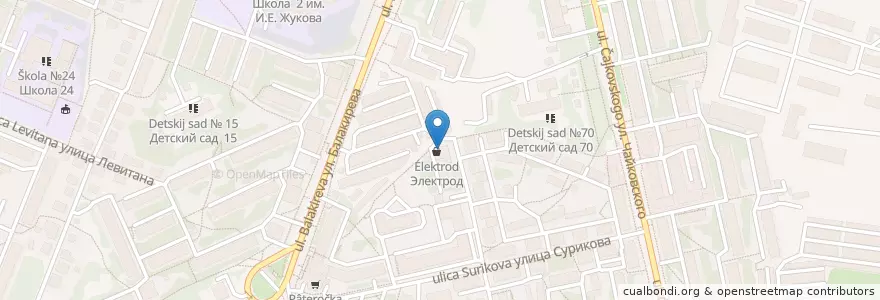 Mapa de ubicacion de Лагуна en روسيا, Центральный Федеральный Округ, فلاديمير أوبلاست, Городской Округ Владимир.