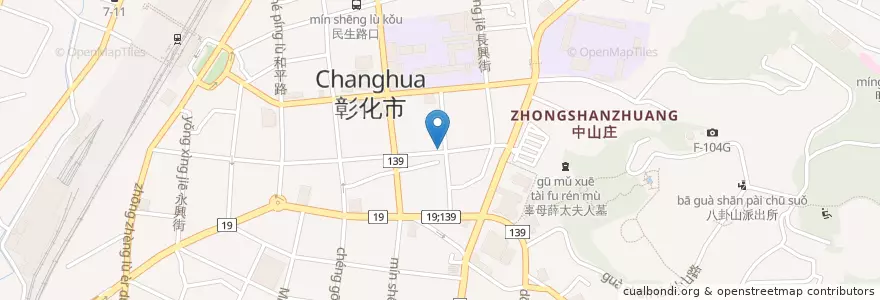Mapa de ubicacion de 私房泰 en Тайвань, Тайвань, Чжанхуа, Чжанхуа.