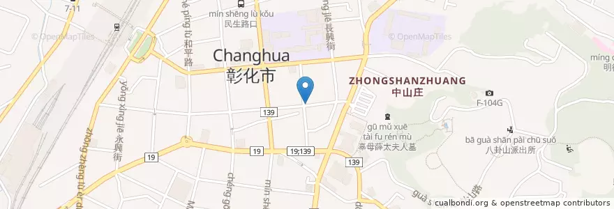 Mapa de ubicacion de 君品鍋物 en Taiwan, Provincia Di Taiwan, Contea Di Changhua, Changhua.