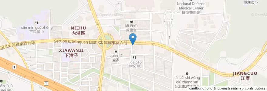Mapa de ubicacion de Starbucks en تايوان, تايبيه الجديدة, تايبيه, 內湖區.