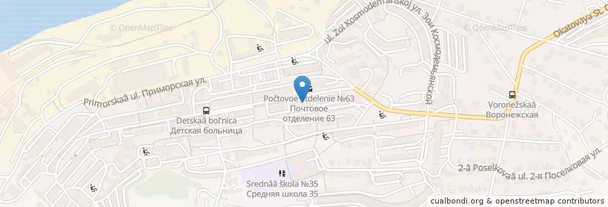 Mapa de ubicacion de Sberbank en Russia, Far Eastern Federal District, Primorsky Krai, Владивостокский Городской Округ.
