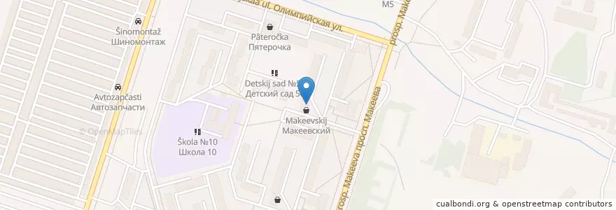 Mapa de ubicacion de Сбербанк en Rusya Federasyonu, Уральский Федеральный Округ, Çelyabinsk Oblastı, Миасский Городской Округ.