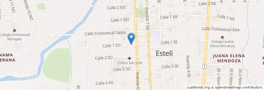 Mapa de ubicacion de Comedor El Cafetín en Nicaragua, Estelí, Estelí (Municipio), Estelí.