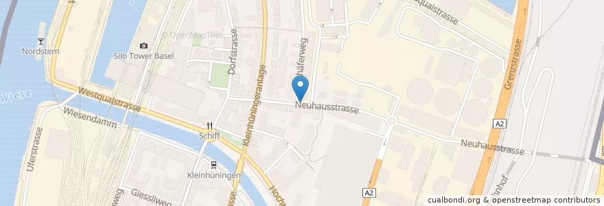 Mapa de ubicacion de Basel Kleinhüningen / Densa Park en Switzerland, Basel-City, Basel.