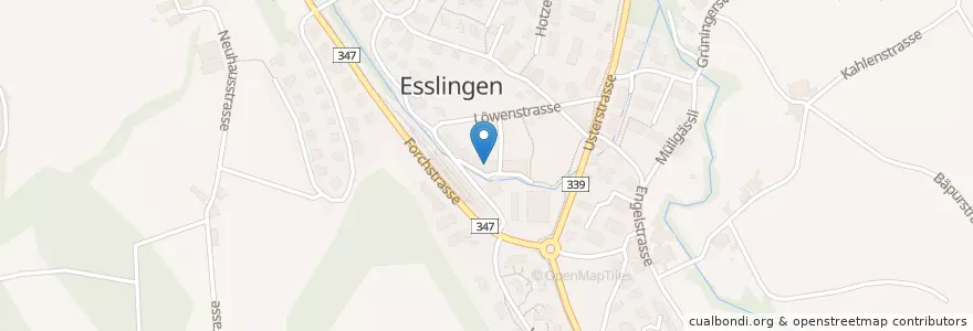 Mapa de ubicacion de Esslingen Löwenstrasse en Switzerland, Zürich, Bezirk Uster, Egg.